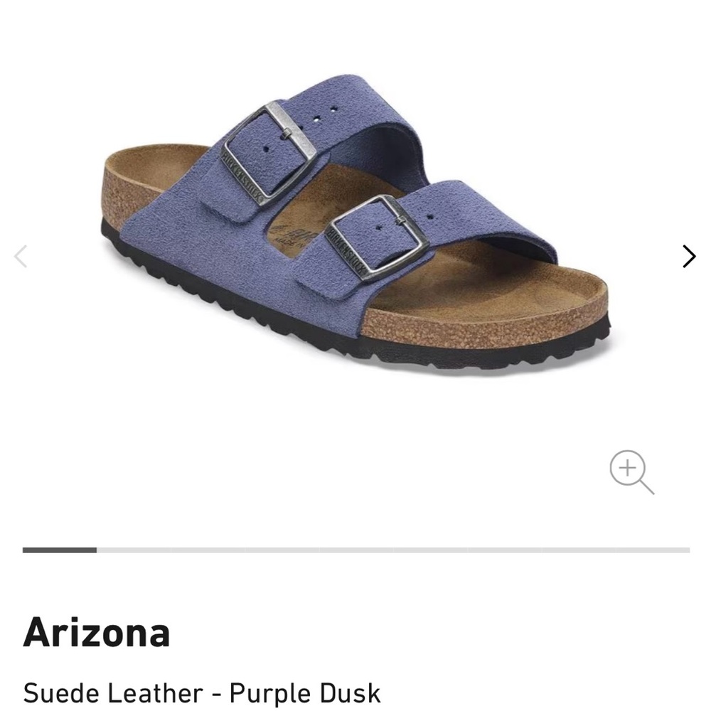 Birkenstock Arizona Suede Leather Sandals Purple Dusk